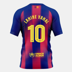 Lamine Yamal FC Barcelona 2025-26 Home Fan Version Jersey