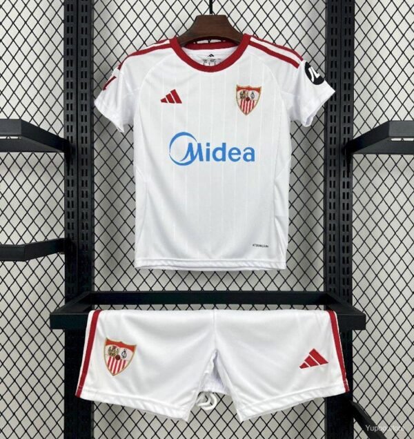 Sevilla FC 2025-26 Home Kids Kit
