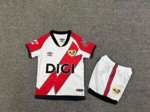 Rayo Vallecano 2025-26 Home kids Kit